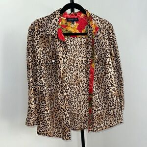 Jones New York Leopard Print Blouse